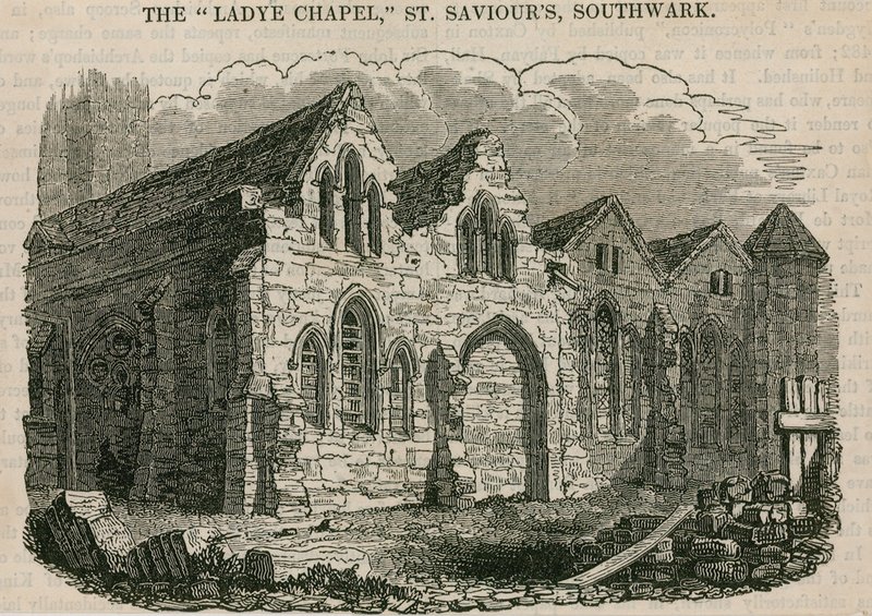 Ladye Chapel, St Savios Church, Southwark, Surrey av English School