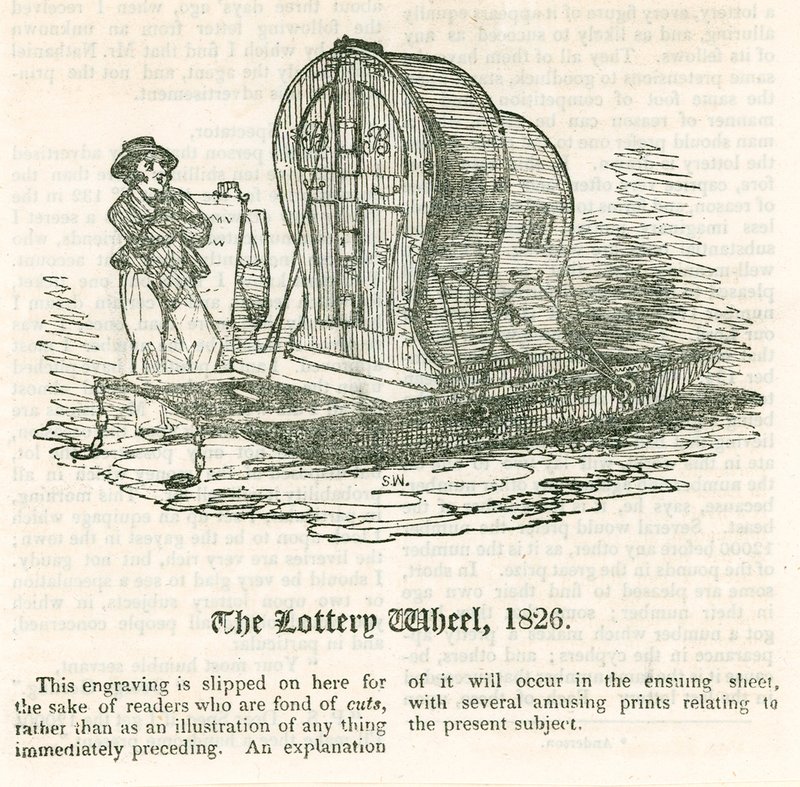 Det siste lotteriet. Lotterihjulet, 1826 av English School