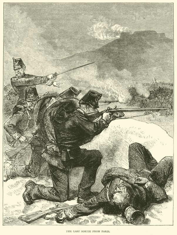 The Last Sortie fra Paris, januar 1871 av English School