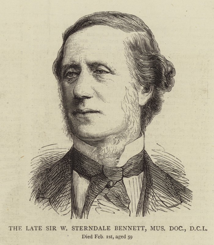 The Late Sir W Sterndale Bennett, Mus Doc, DCL (gravering) av English School