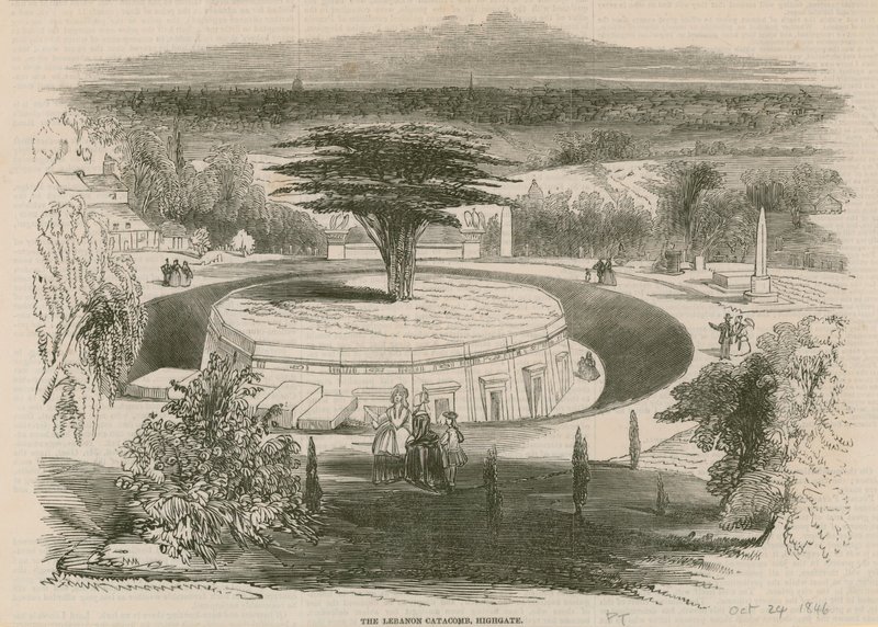 The Libanon Catacombe, Highgate Cemetery, London av English School