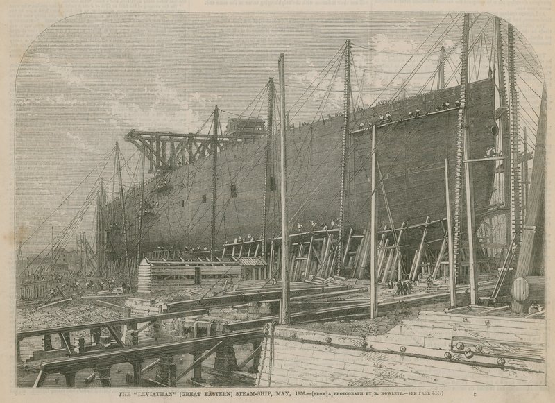 Dampskipet Leviathan (Great Eastern), mai 1856 av English School