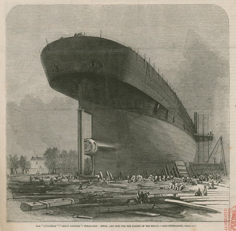 Dampskipet Leviathan (Great Eastern); hekk og boss for bladene til skruen av English School