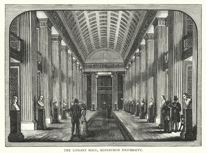 The Library Hall, Edinburgh University (gravering) av English School
