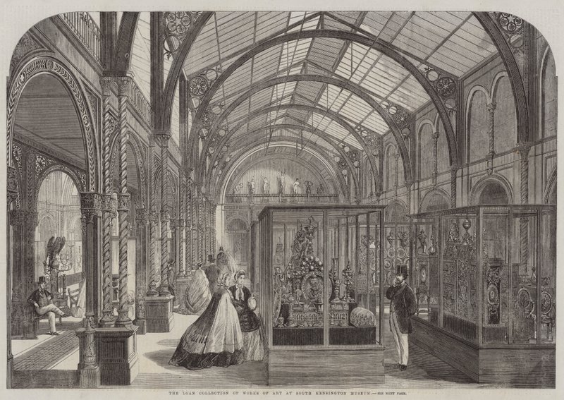 Lånesamlingen av kunstverk ved South Kensington Museum (gravering) av English School