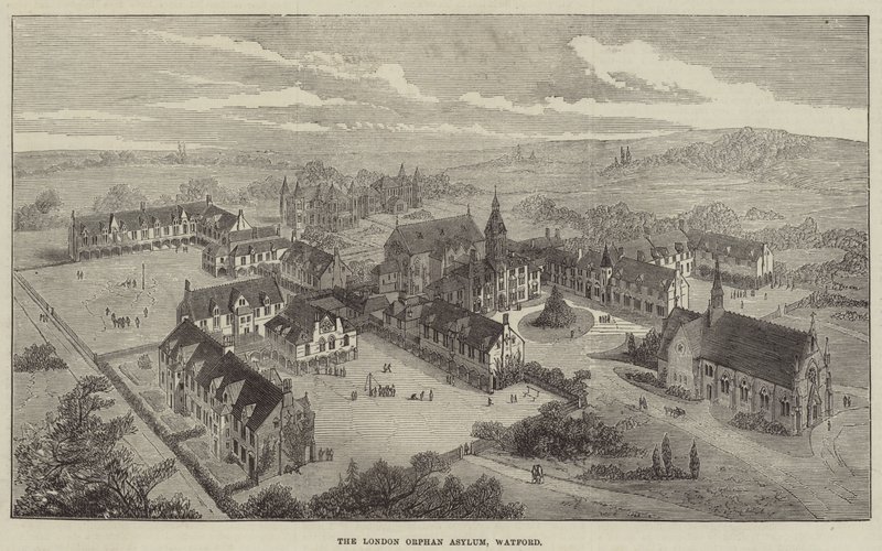 London Orphan Asylum, Watford (gravering) av English School