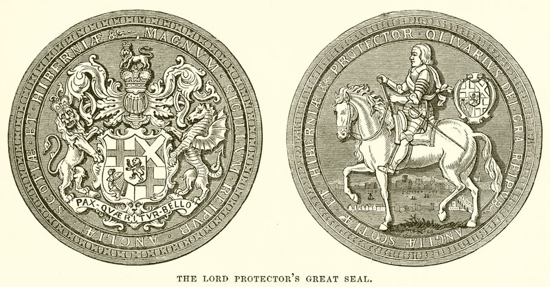 Lord Protectors Great Seal av English School