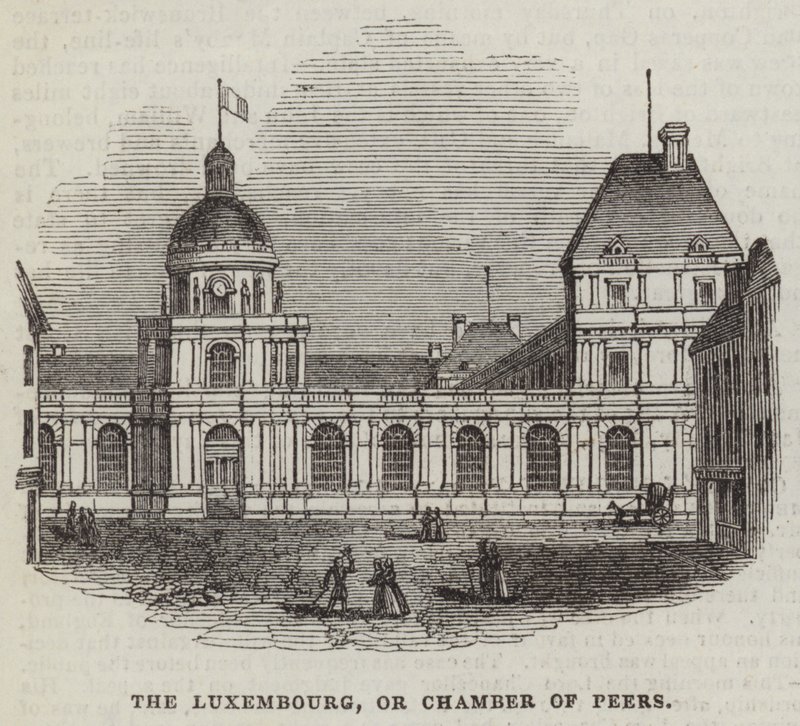 Luxembourg, eller Chamber of Peers (gravering) av English School