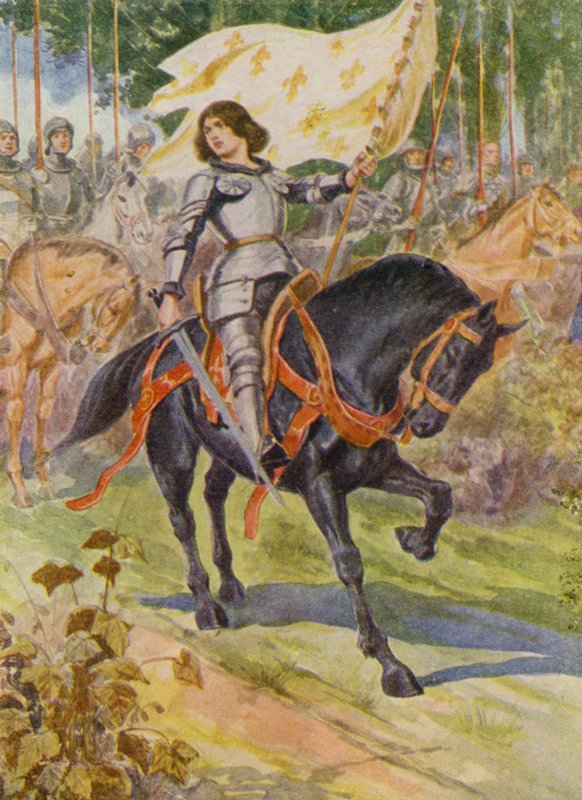 The Maid of Orleans (farge litho) av English School