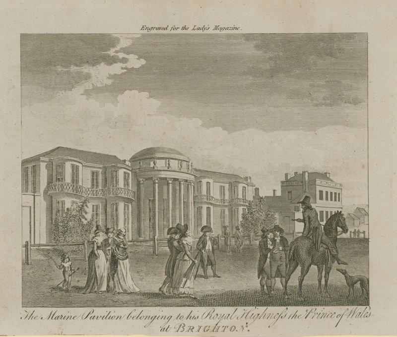 Marinepaviljongen som tilhører hans kongelige høyhet prinsen av Wales i Brighton av English School