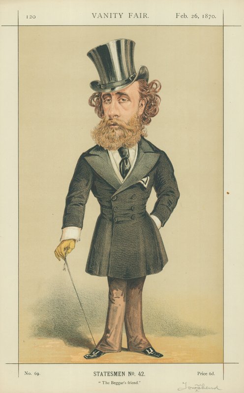 The Marquis (John) Townshend, The Beggars Friend, 26. februar 1870, Vanity Fair tegneserie av English School