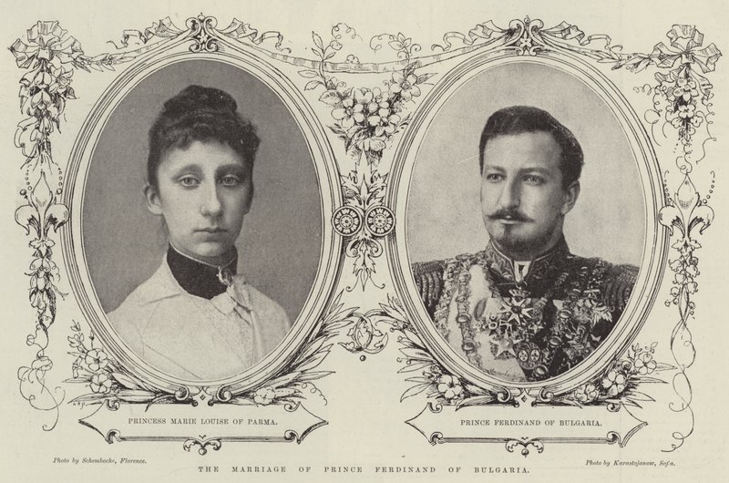 Ekteskapet til prins Ferdinand av Bulgaria (gravering) av English School