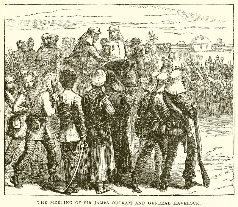 Møtet til Sir James Outram og general Havelock av English School
