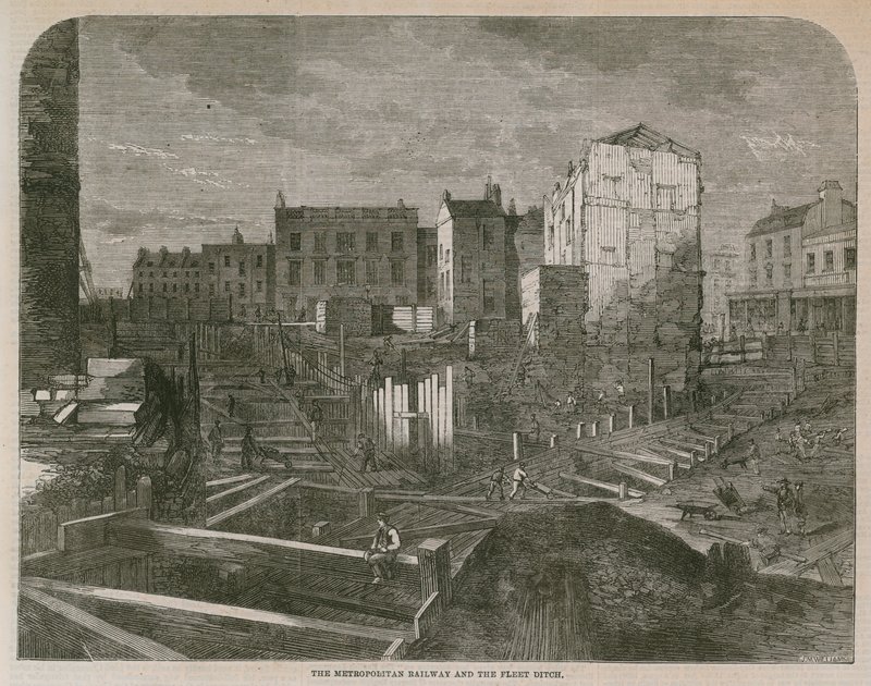 Metropolitan Railway og Fleet Ditch av English School