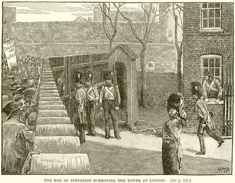 The Mob of Spenceans tilkaller Tower of London av English School