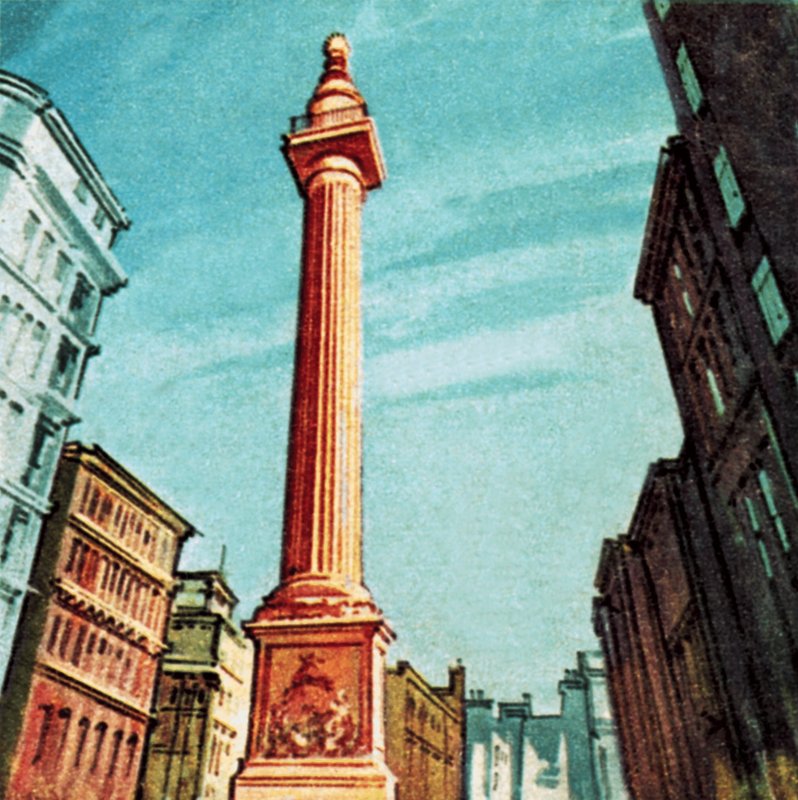 Monumentet til den store brannen i London av English School