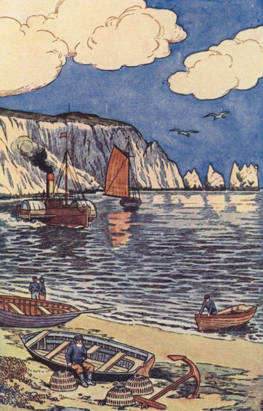 The Needles (farge litho) av English School