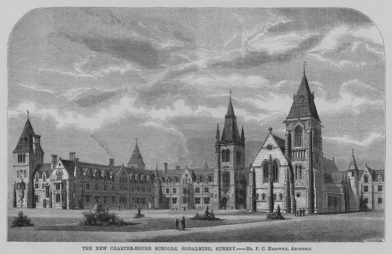 The New Charter House Schools, Godalming, Surrey (gravering) av English School