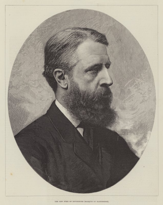 Den nye hertugen av Devonshire, markis av Hartington (gravering) av English School