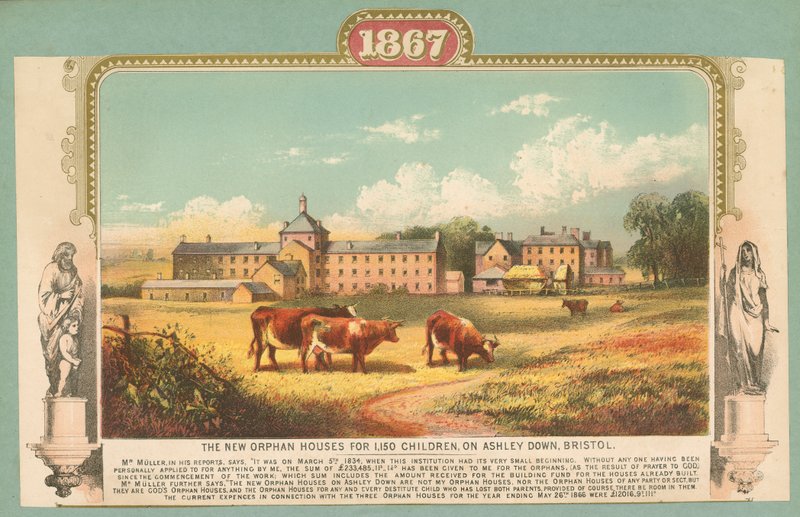 The New Orphan Houses for 1150 Children, på Ashley Down, Bristol av English School