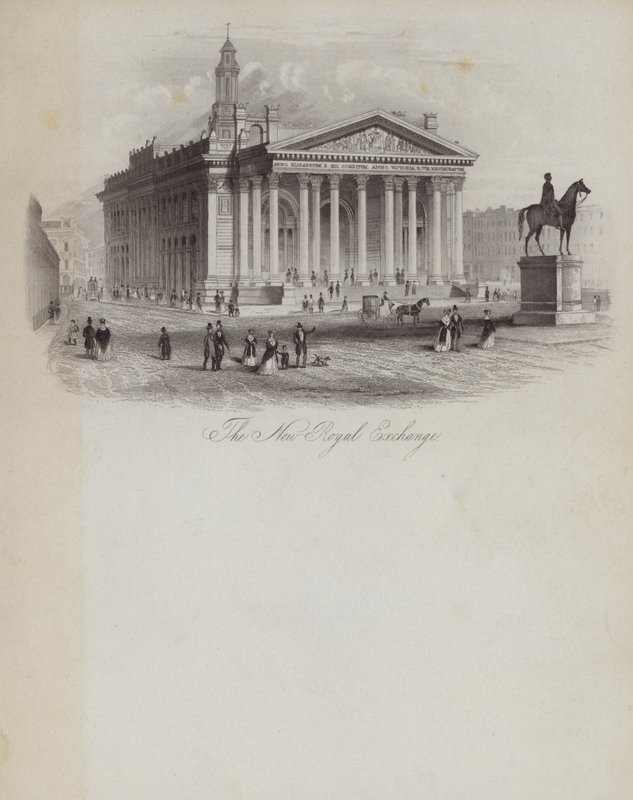 The New Royal Exchange (gravering) av English School