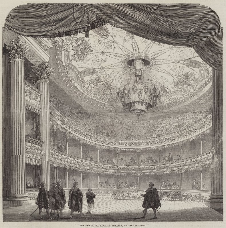 The New Royal Pavilion Theatre, Whitechapel-Road (gravering) av English School