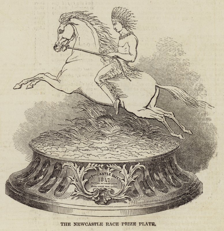 The Newcastle Race Prize Plate (gravering) av English School