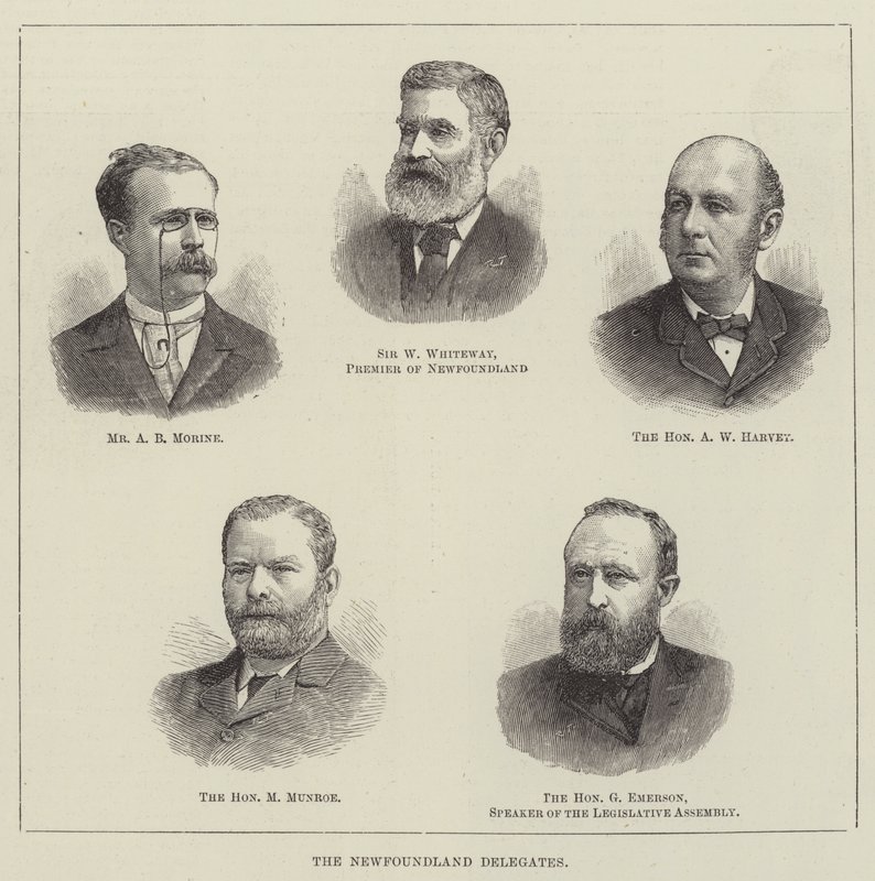 Newfoundland-delegatene (gravering) av English School