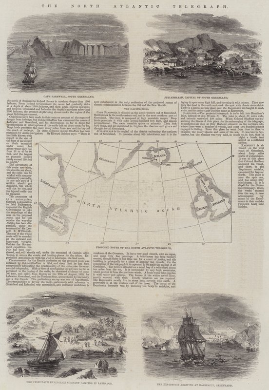 The North Atlantic Telegraph (gravering) av English School