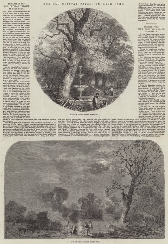 The Old Crystal Palace i Hyde Park (gravering) av English School
