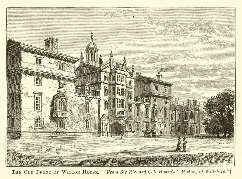 Den gamle fronten til Wilton House av English School