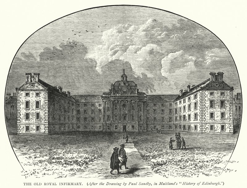 The Old Royal Infirmary (gravering) av English School