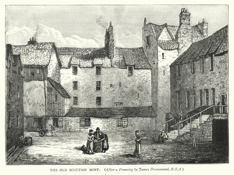 The Old Scottish Mint (gravering) av English School