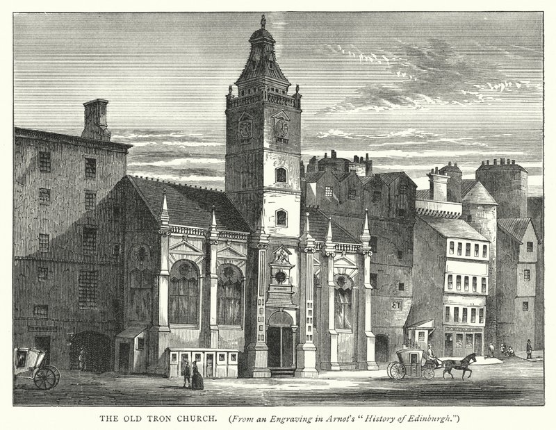 Den gamle Tron kirke (gravering) av English School