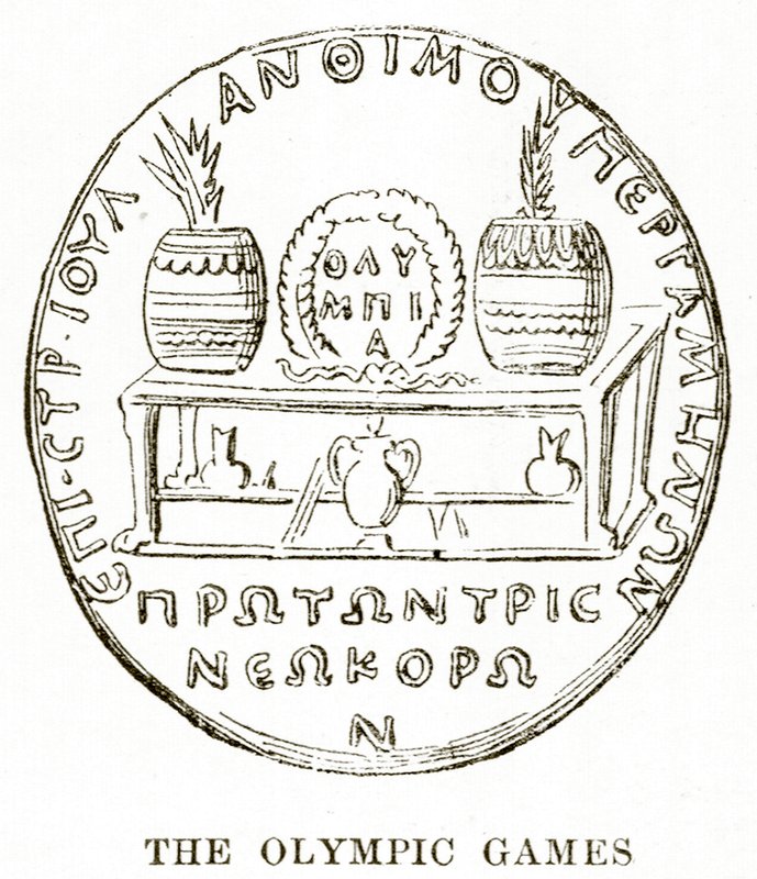 De olympiske leker, illustrasjon fra History of Greece av Victor Duruy, 1890 av English School