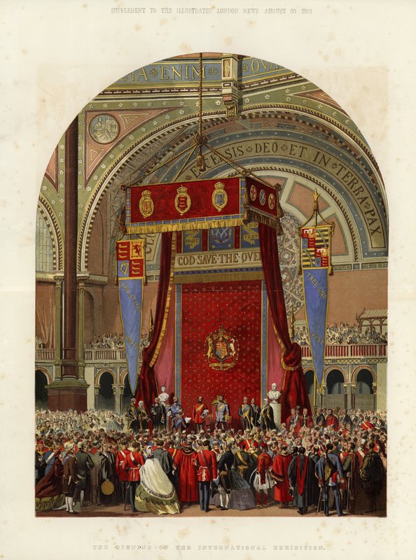 Åpningen av den internasjonale utstillingen, 1862 av English School