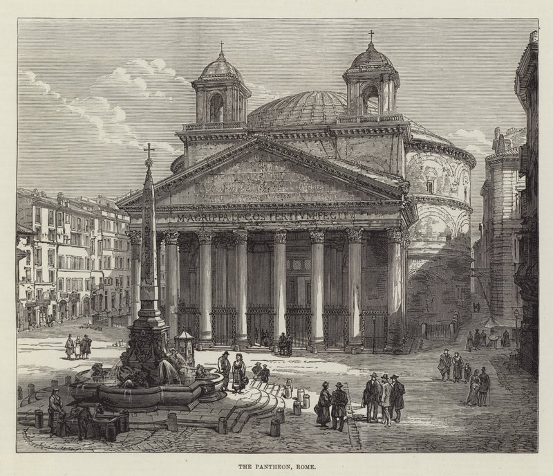 Pantheon, Roma (gravering) av English School