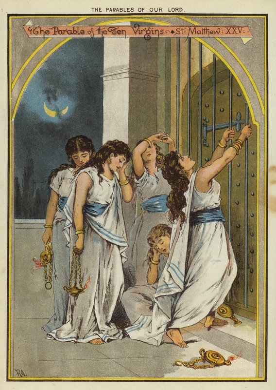 Kristi lignelser: lignelsen om de ti jomfruer (chromolitho) av English School