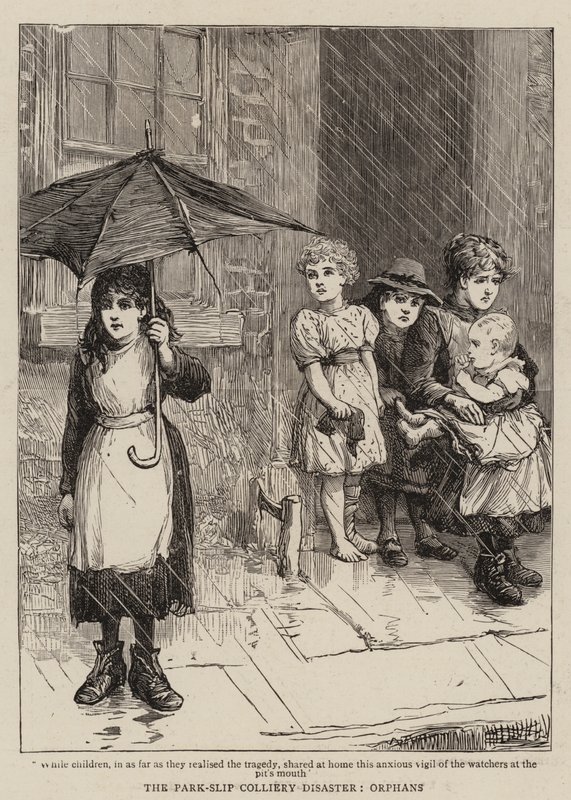 The Park-Slip Colliery Disaster, Orphans (gravering) av English School
