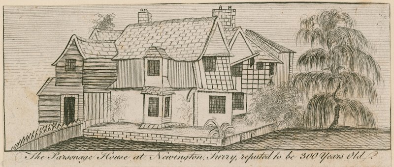 Prestehuset i Newington, Surrey, kjent for å være 300 år gammelt av English School