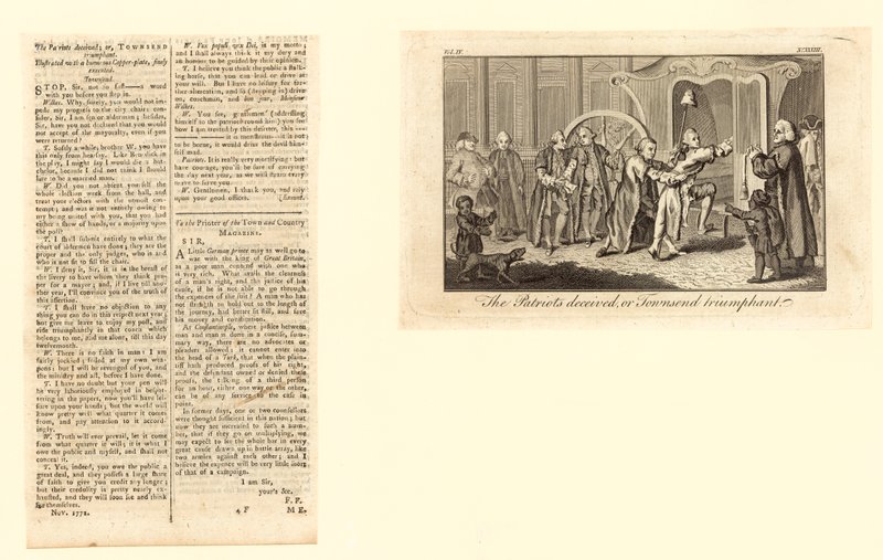 The Patriots Deceived, eller Townsend Triumphant av English School