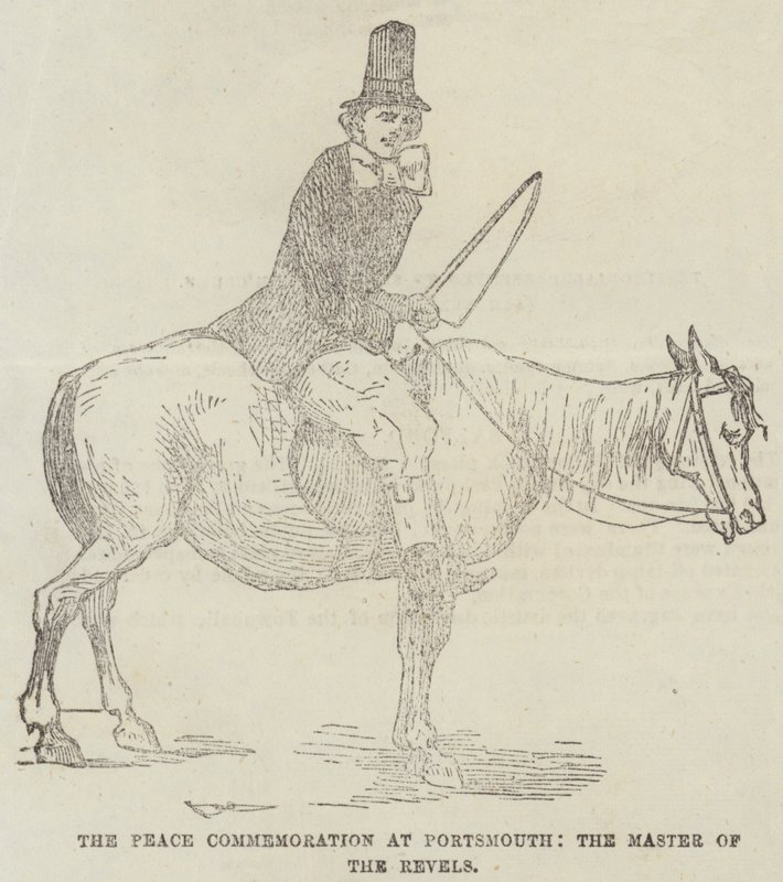 Fredsmarkeringen i Portsmouth, The Master of the Revels (gravering) av English School