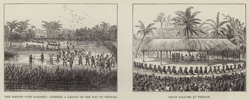 The Peace Palaver at Whydah (gravering) av English School