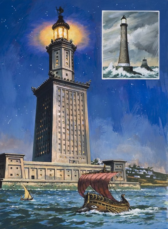 Faraos av Alexandria (gouache på papir) av English School