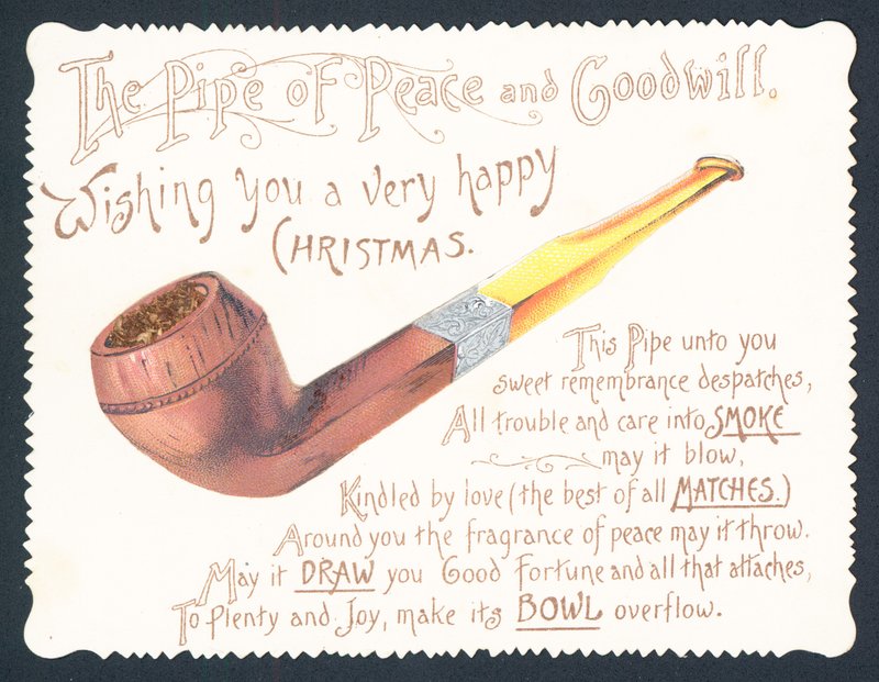 Pipe of Peace and Goodwill, julekort av English School