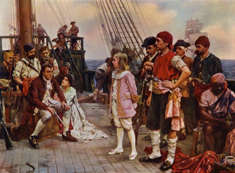 Piratens pris (farge litho) av English School