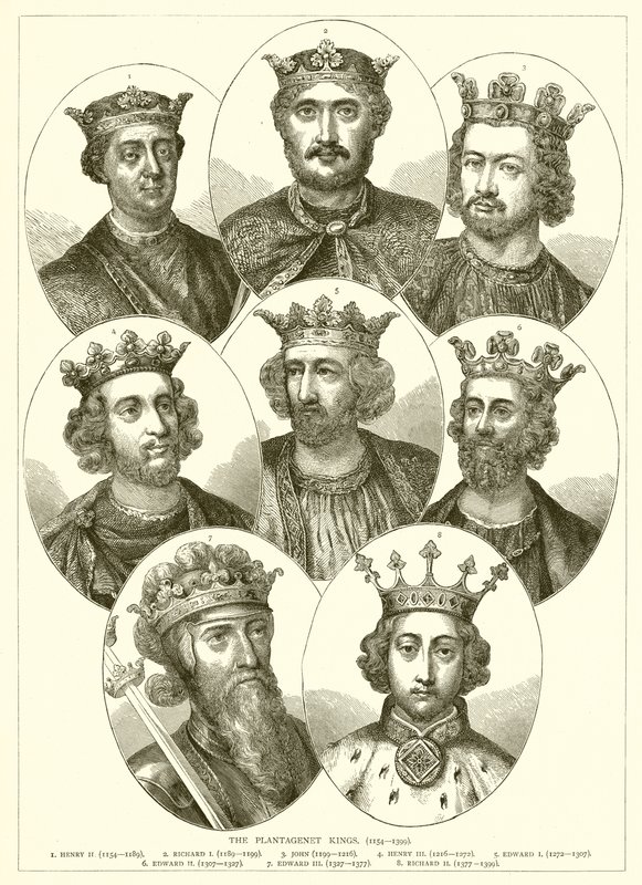 Plantagenet-kongene. (1154--1399) av English School