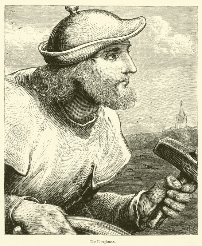The Ploughman (gravering) av English School