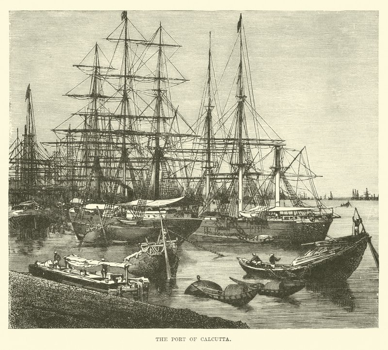Havnen i Calcutta av English School