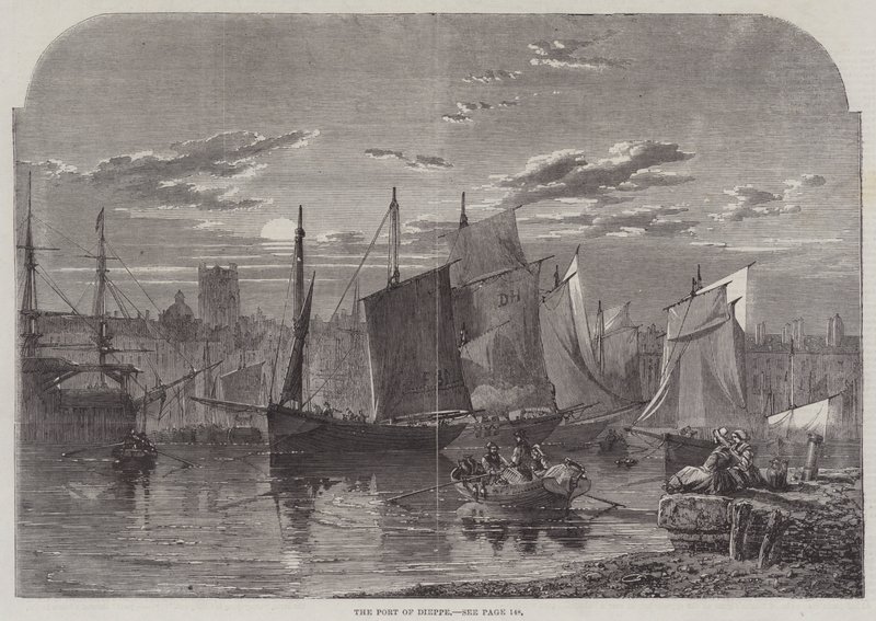 Port of Dieppe (gravering) av English School